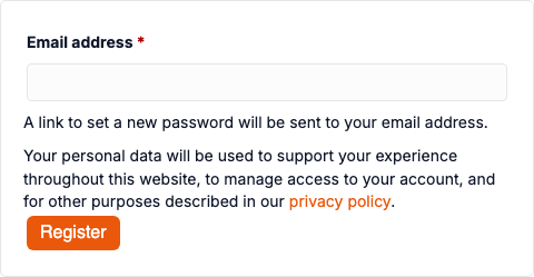Creating a free account on the AutoFiler registration page